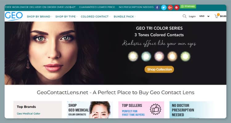 flow digital ecommerce website portfolio in contact lenses