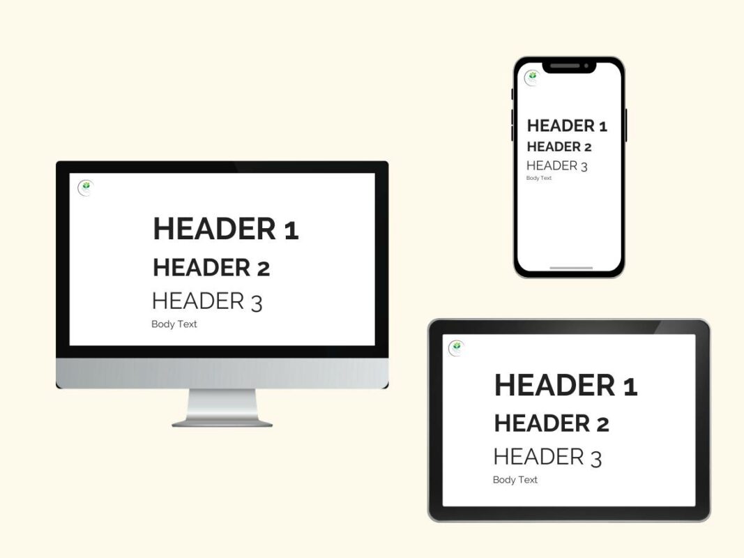 responsive typography on different devices