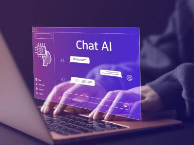 user interacting with AI chatbot