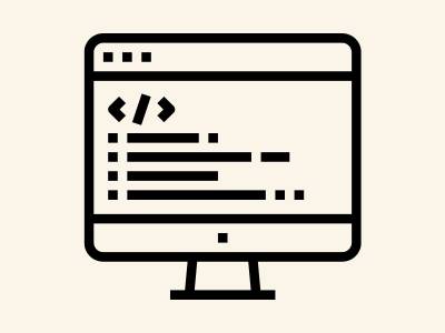 coding dekstop computer icon