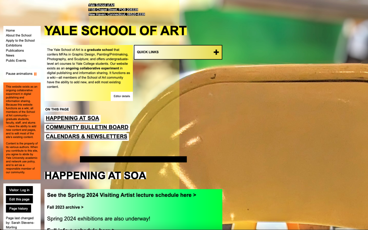 yale art school screenshot